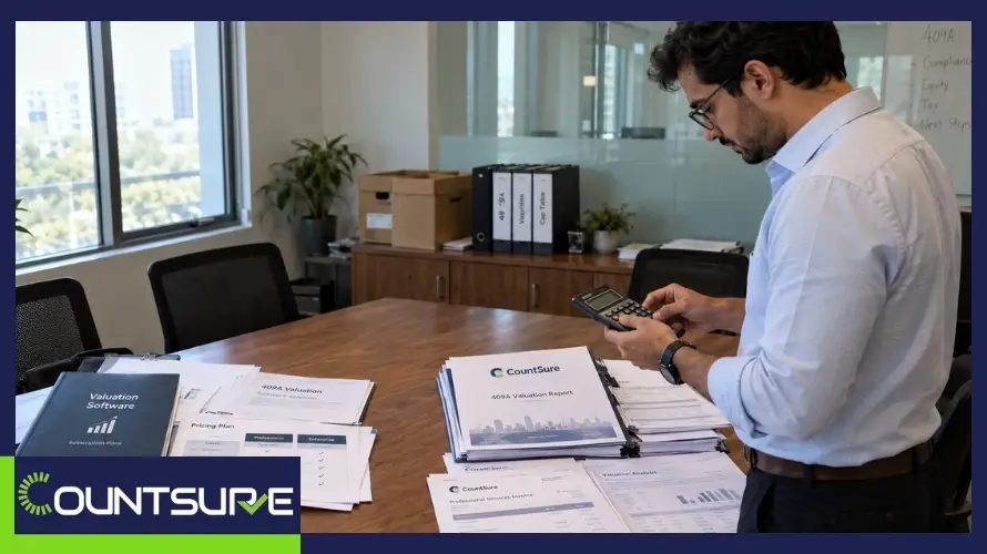 409A valuation cost comparison between software and CountSure services