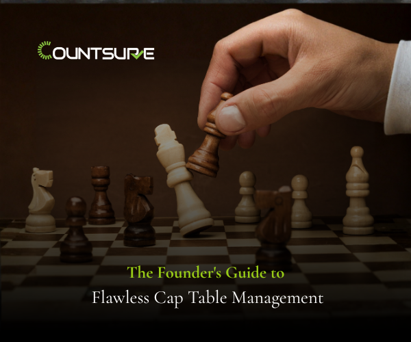 CountSure guide to cap table management for startup founders - chess strategy representing equity planning