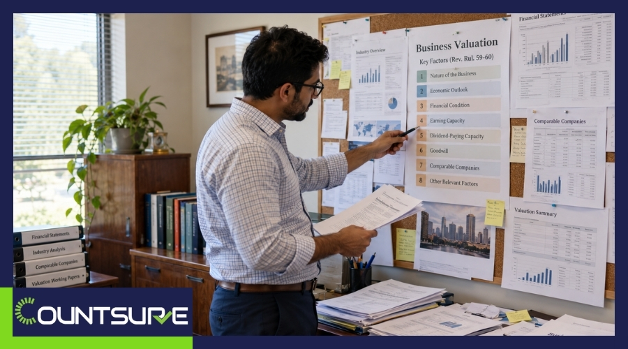 Eight factors of Revenue Ruling 59-60 for business valuation