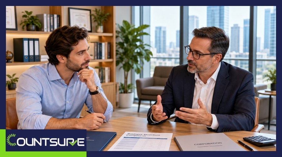 LLC vs corporation business structure comparison for U.S. companies