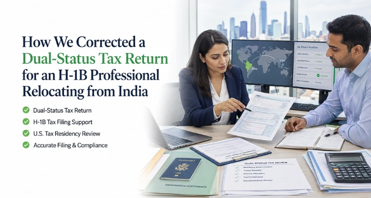How We Corrected a Dual-Status Tax Return for an H-1B Professional Relocating from India